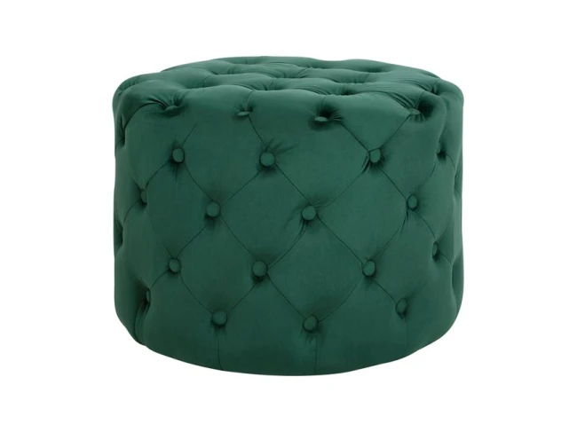 ΣΚΑΜΠΟ KASSIE ΚΥΠΑΡΙΣΣΙ ΒΕΛΟΥΔΟ ΤΥΠΟΥ CHESTERFIELD HM8406.03 Φ60x43Υ εκ.