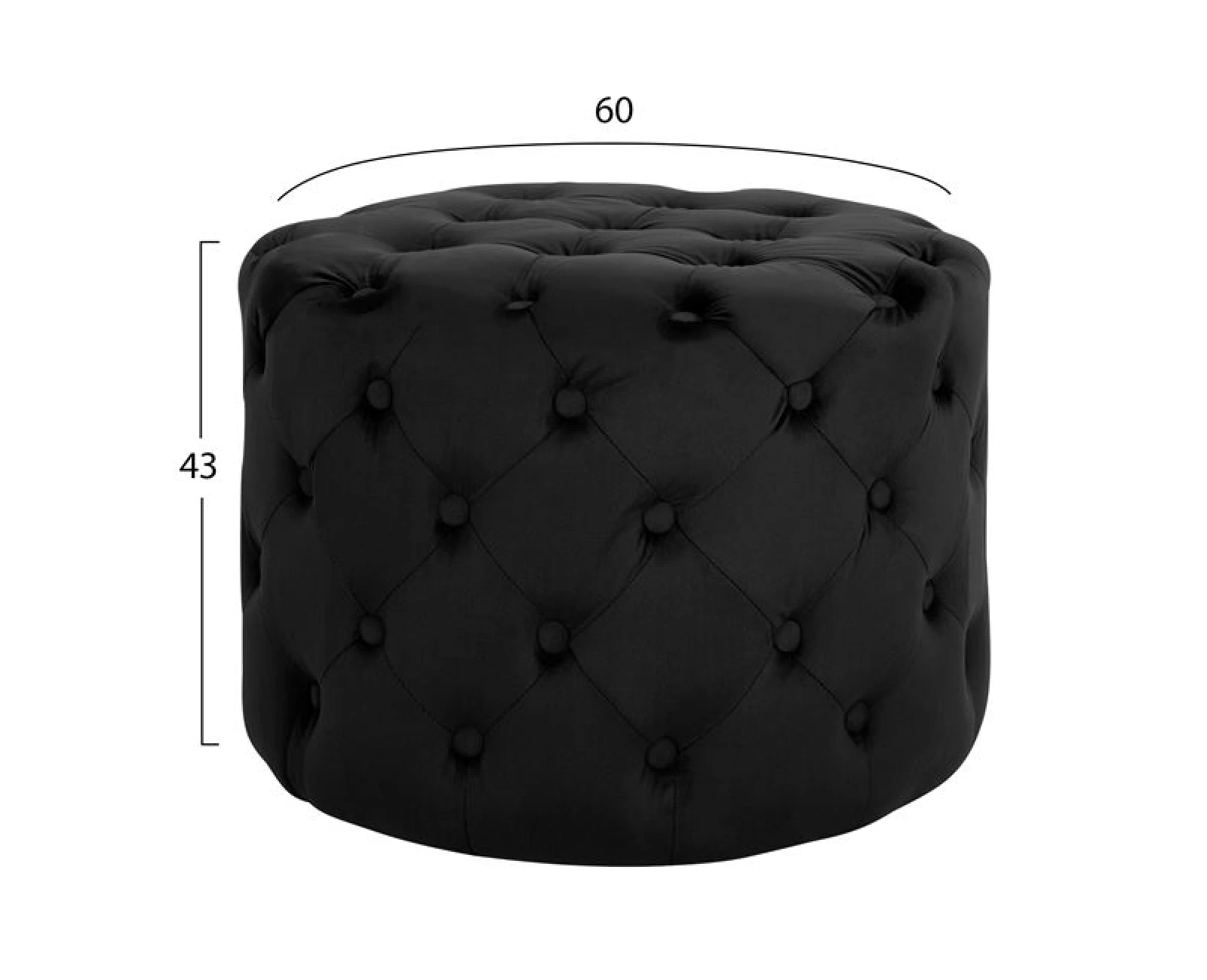 ΣΚΑΜΠΟ KASSIE ΜΑΥΡΟ ΒΕΛΟΥΔΟ ΤΥΠΟΥ CHESTERFIELD HM8406.04 Φ60x43Υ εκ. | Mypouf.gr ΣΚΑΜΠΟ KASSIE ΜΑΥΡΟ ΒΕΛΟΥΔΟ ΤΥΠΟΥ CHESTERFIELD HM8406.04 Φ60x43Υ εκ. | Mypouf.gr