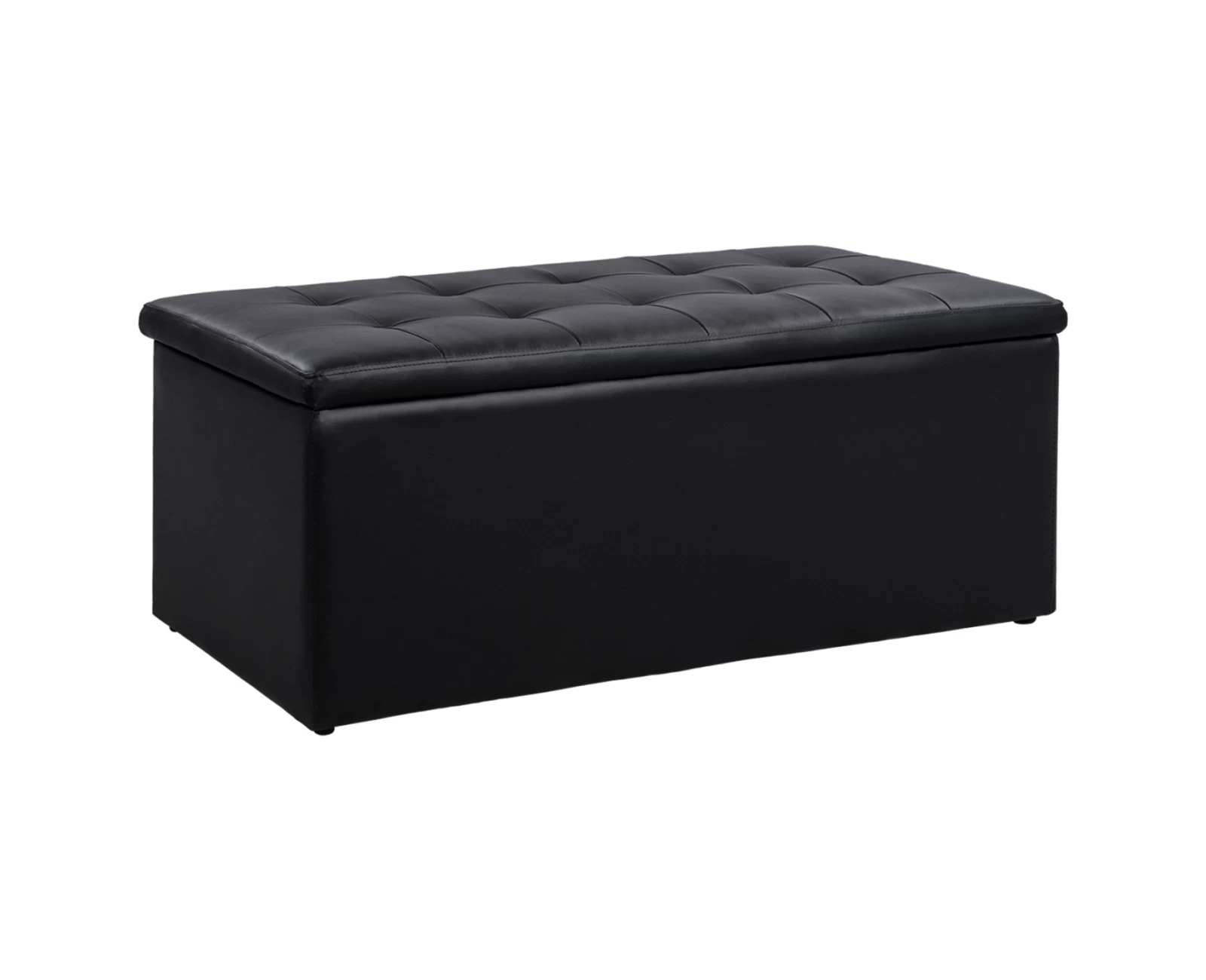 ΣΚΑΜΠΟ PU ΜΕ ΑΠΟΘΗΚΕΥΤΙΚΟ ΧΩΡΟ TRISCUBE ΜΑΥΡΟ HM223.01 121x51.5x50Υ εκ. | Mypouf.gr