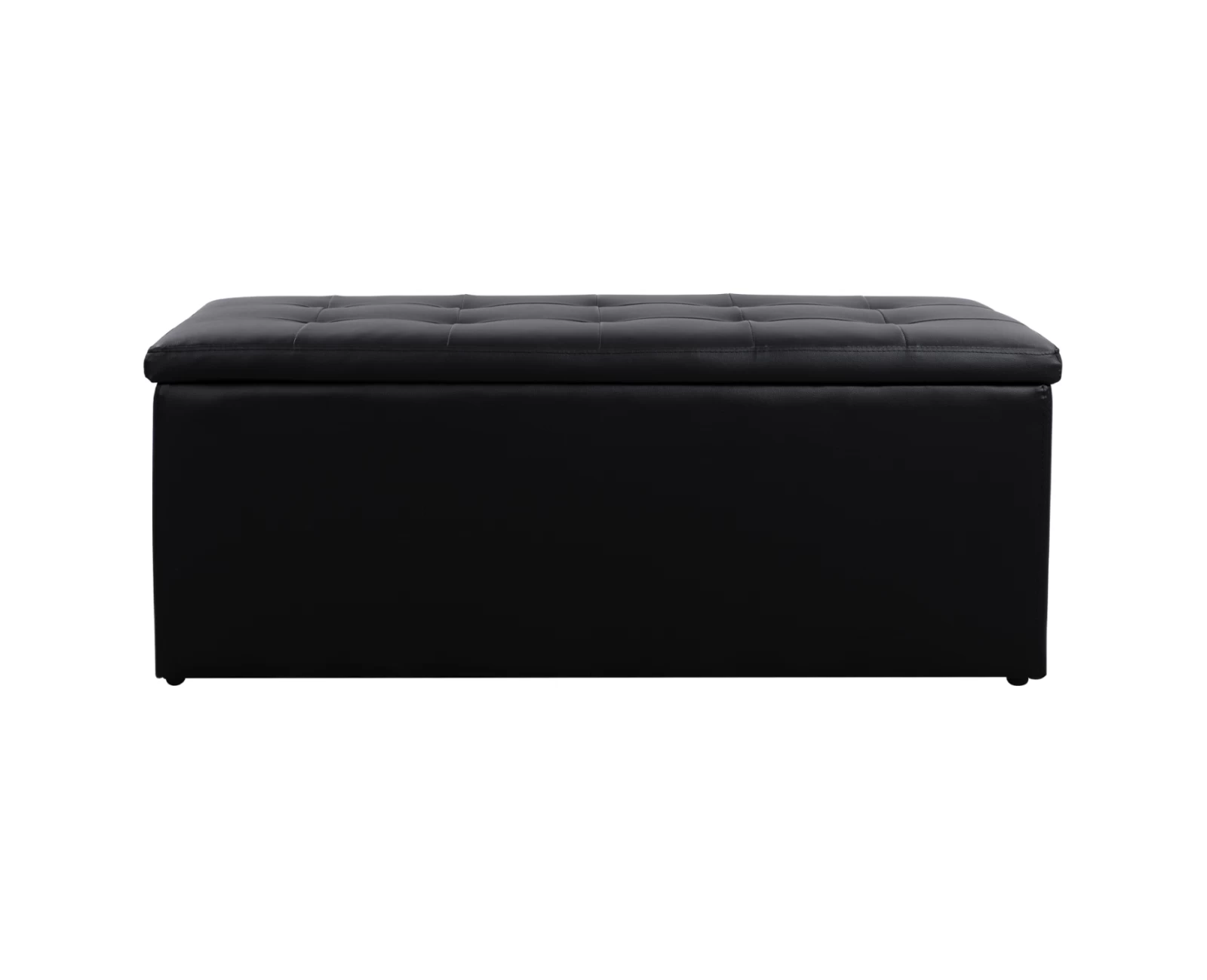 ΣΚΑΜΠΟ PU ΜΕ ΑΠΟΘΗΚΕΥΤΙΚΟ ΧΩΡΟ TRISCUBE ΜΑΥΡΟ HM223.01 121x51.5x50Υ εκ. | Mypouf.gr