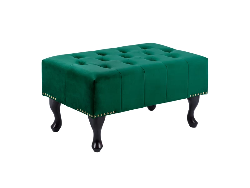 ΤΑΜΠΟΥΡΕ T.CHESTERFIELD EMMA HM226.03 ΚΥΠΑΡΙΣΣΙ ΒΕΛΟΥΔΟ-ΜΑΥΡΑ ΠΟΔΙΑ 80x45x40Υεκ