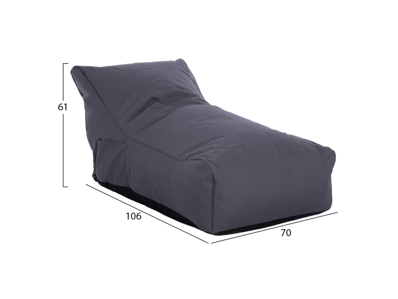 ΠΟΥΦ BLOOM ΑΔΙΑΒΡΟΧΟ HM5111.20 ΓΚΡΙ 106x70x61Υ εκ.