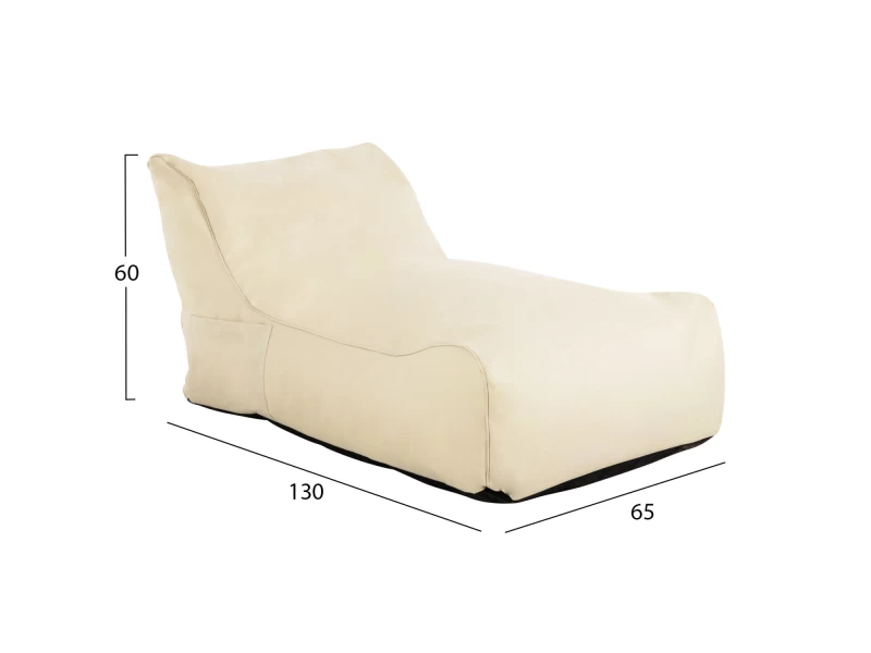 ΠΟΥΦ BLOOM ΑΔΙΑΒΡΟΧΟ HM5111.11 ΜΠΕΖ 106x70x61Υ εκ.