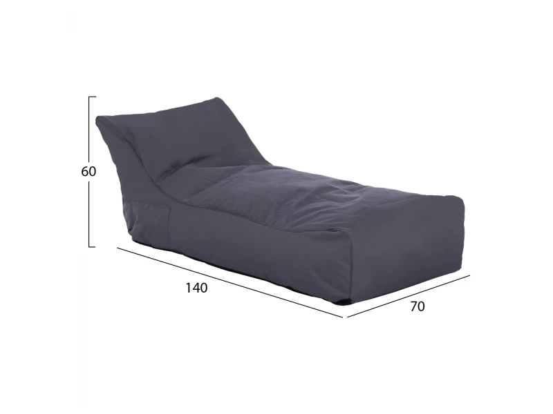 ΠΟΥΦ ALOK HM5806.02 ΓΚΡΙ ΜΕ UV PROTECTION  140x70x60Υ εκ.