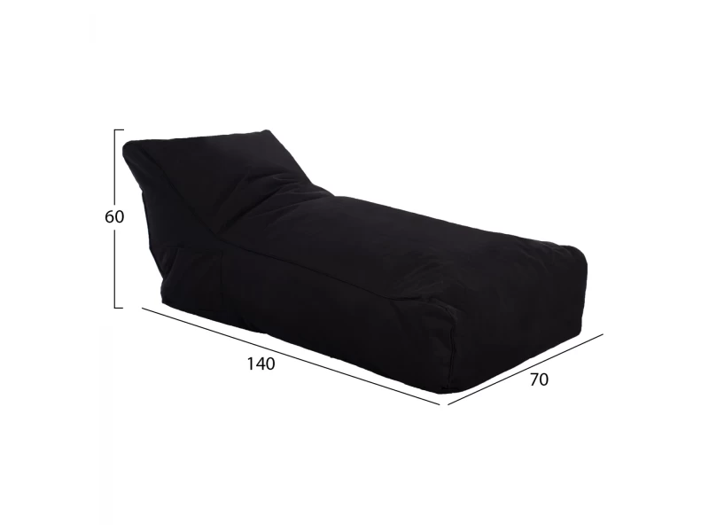 ΠΟΥΦ ALOK HM5806.04 ΜΑΥΡΟ ΜΕ UV PROTECTION 140x70x60Υ εκ.