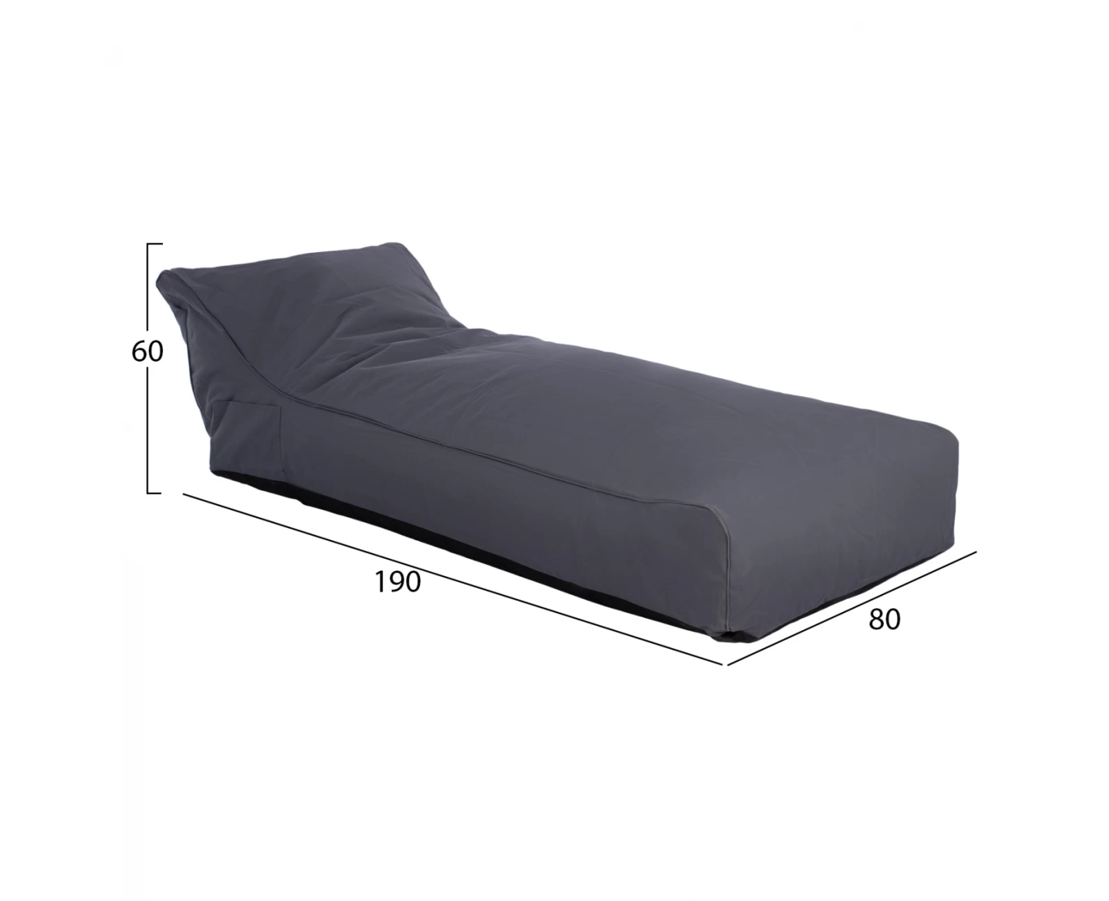 ΠΟΥΦ TANEA HM5807.02 ΓΚΡΙ ΜΕ UV PROTECTION 190x80x60Υ εκ. | Mypouf.gr