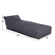 ΠΟΥΦ TANEA HM5807.02 ΓΚΡΙ ΜΕ UV PROTECTION 190x80x60Υ εκ. | Mypouf.gr