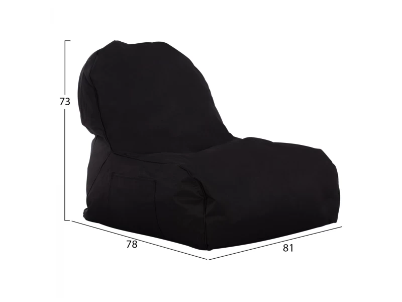 ΠΟΥΦ CLOUD ΑΔΙΑΒΡΟΧΗ ΠΟΛΥΘΡΟΝΑ HM5112.04 ΜΑΥΡΗ ΜΕ UV PROTECTION 81x78x73 εκ.