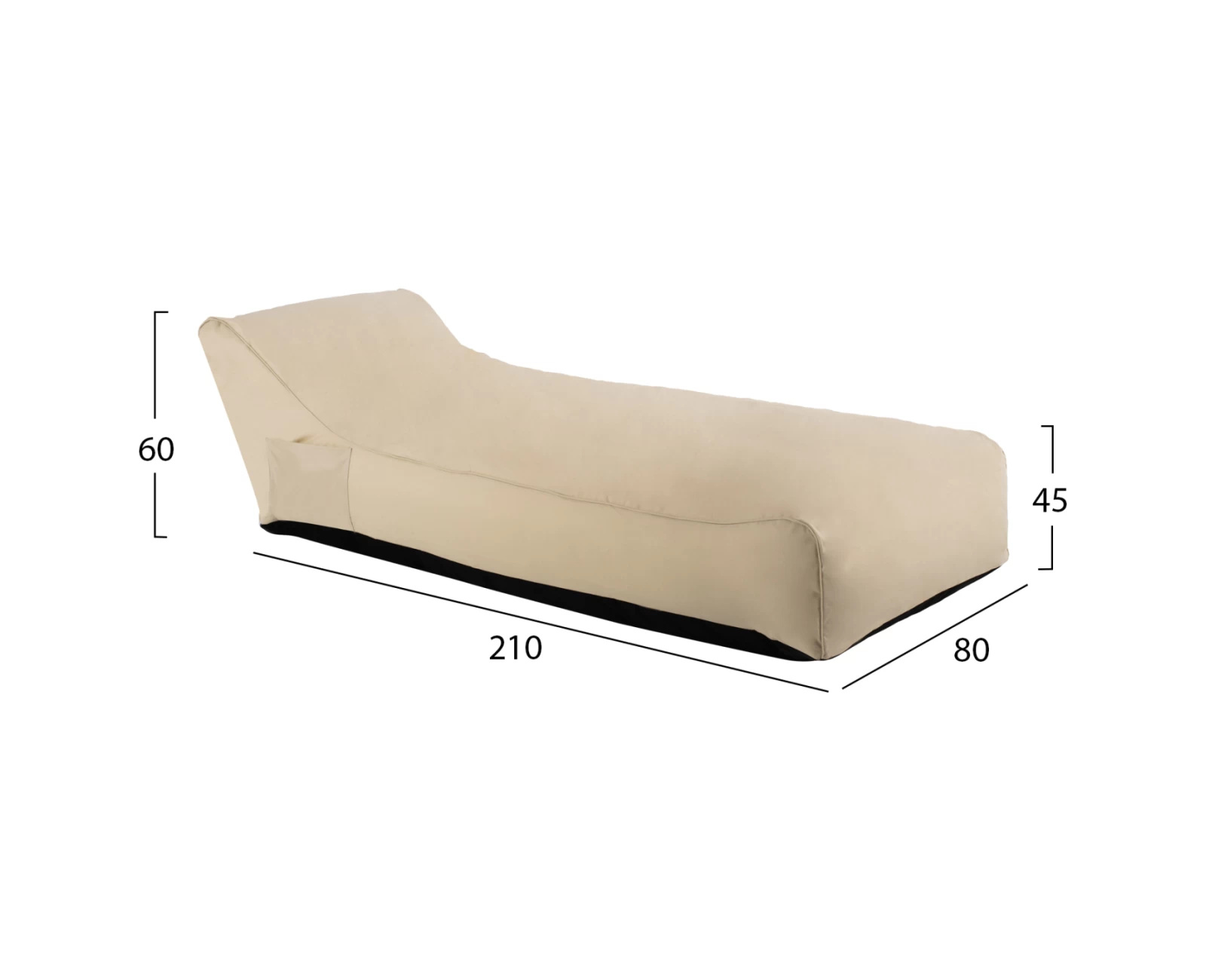 ΠΟΥΦ TANEA HM5807.01 ΜΠΕΖ ΜΕ UV PROTECTION 80x210x45-60 εκ. | Mypouf.gr