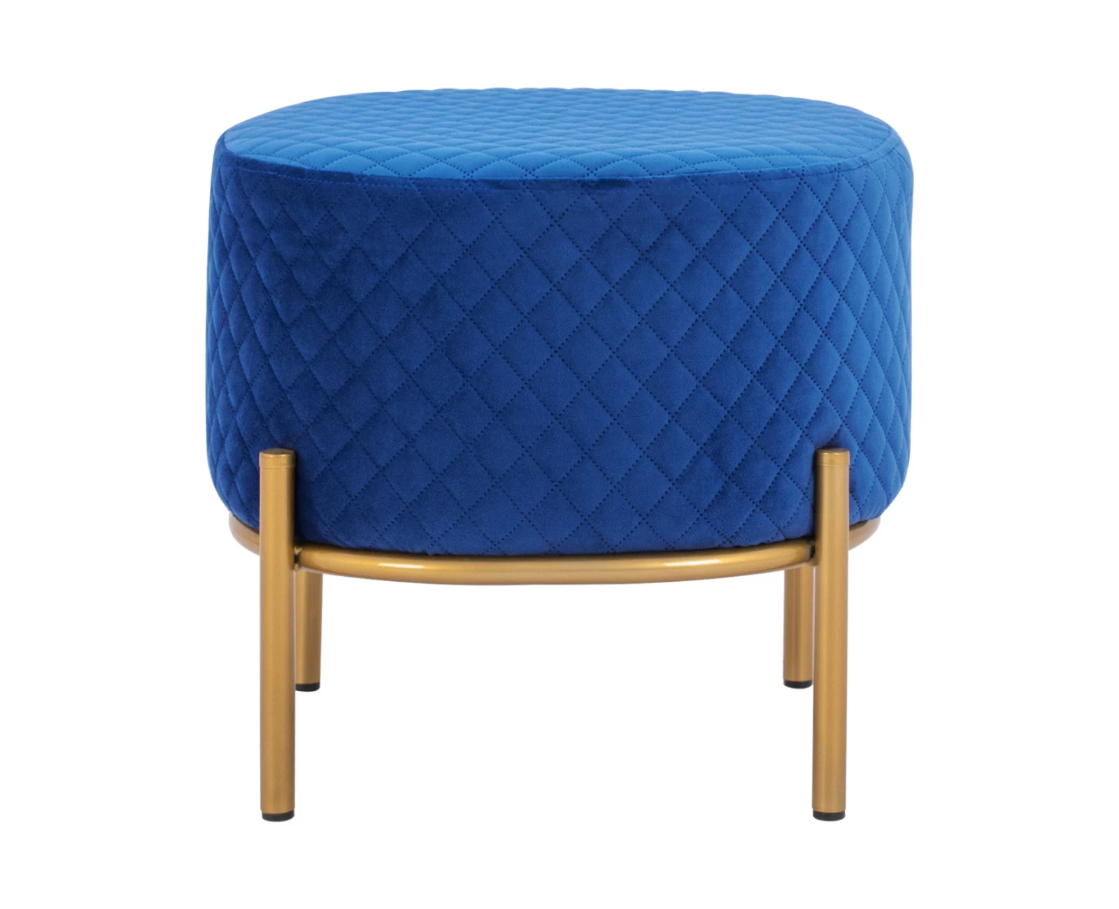 ΣΚΑΜΠΟ SINTA HM8638.08 ΑΠΟ ΜΠΛΕ ΒΕΛΟΥΔΟ ΜΕ ΧΡΥΣΗ ΒΑΣΗ 42x42x38Υ εκ. | Mypouf.gr