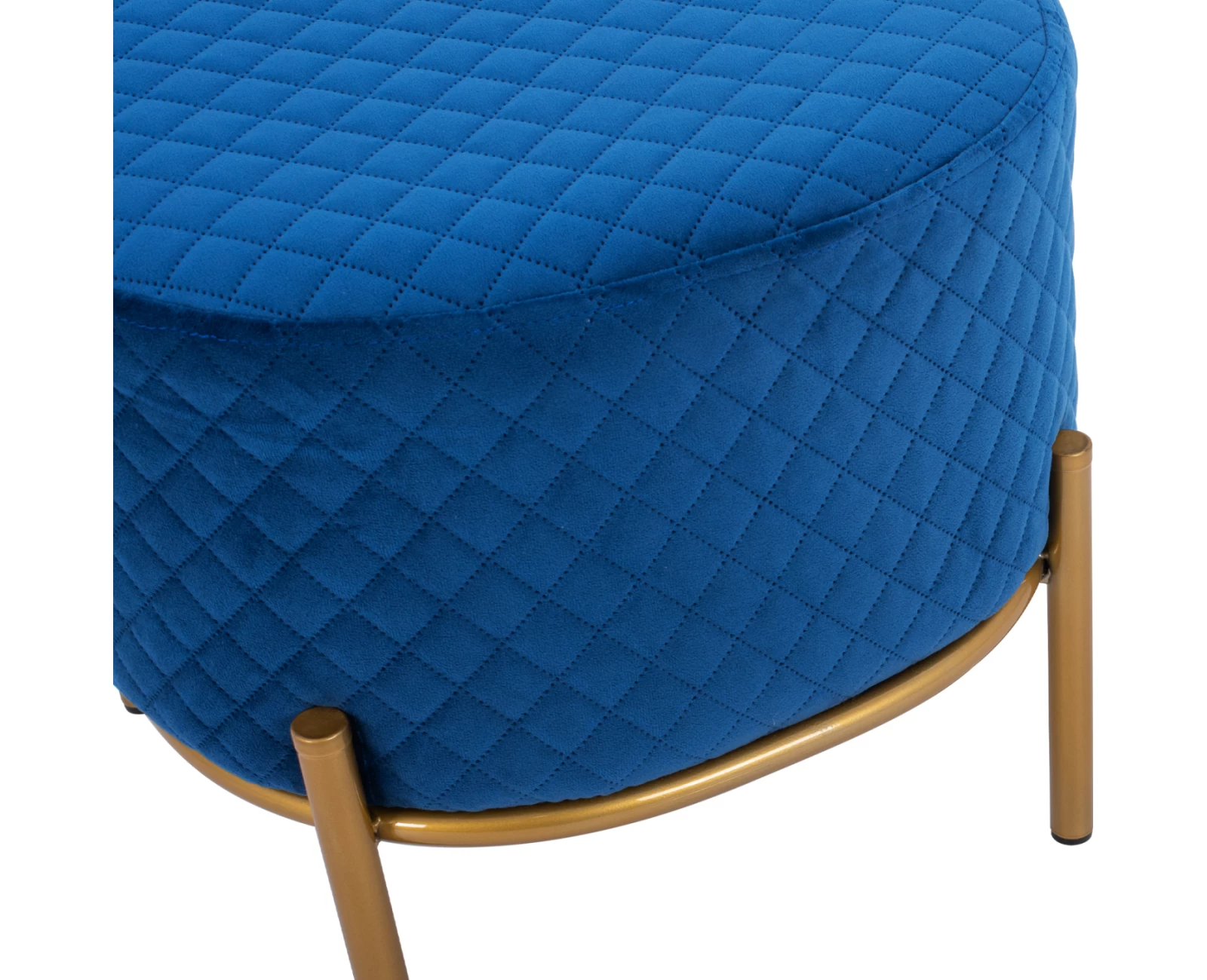 ΣΚΑΜΠΟ SINTA HM8638.08 ΑΠΟ ΜΠΛΕ ΒΕΛΟΥΔΟ ΜΕ ΧΡΥΣΗ ΒΑΣΗ 42x42x38Υ εκ. | Mypouf.gr