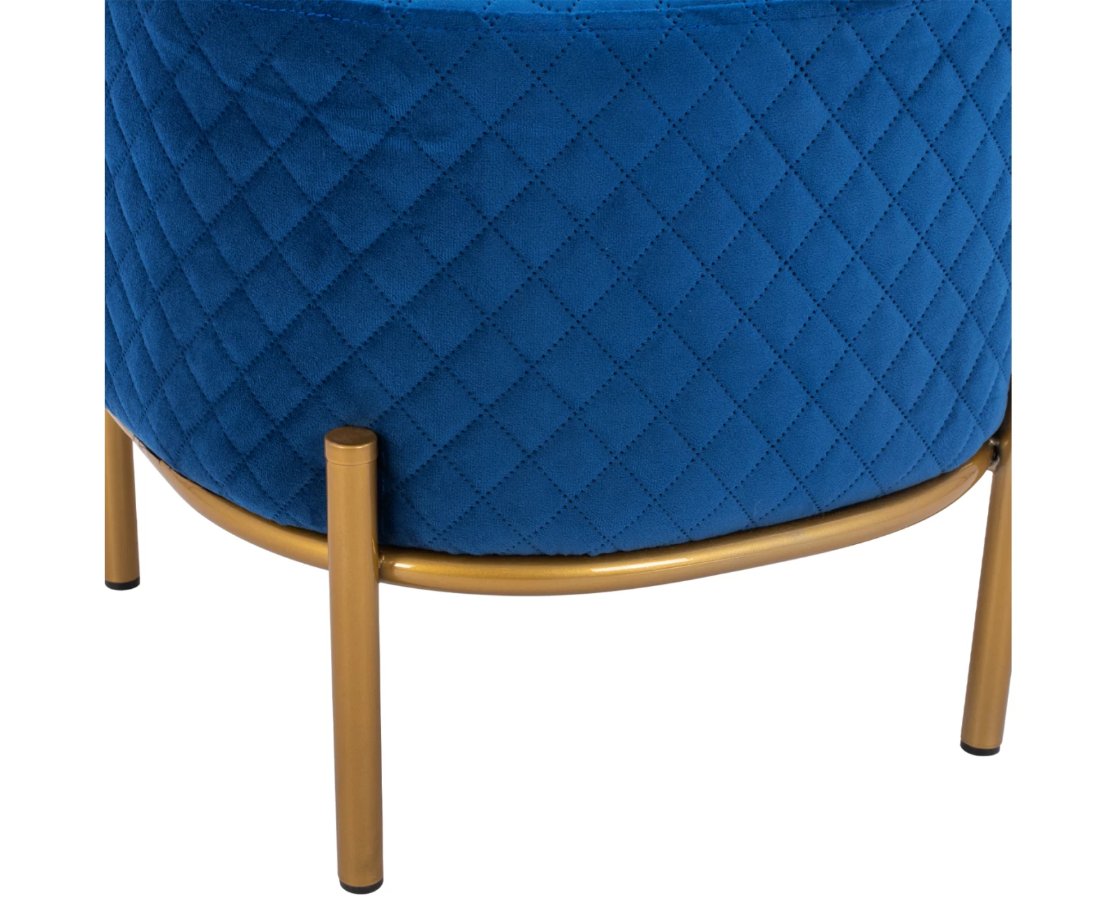 ΣΚΑΜΠΟ SINTA HM8638.08 ΑΠΟ ΜΠΛΕ ΒΕΛΟΥΔΟ ΜΕ ΧΡΥΣΗ ΒΑΣΗ 42x42x38Υ εκ. | Mypouf.gr