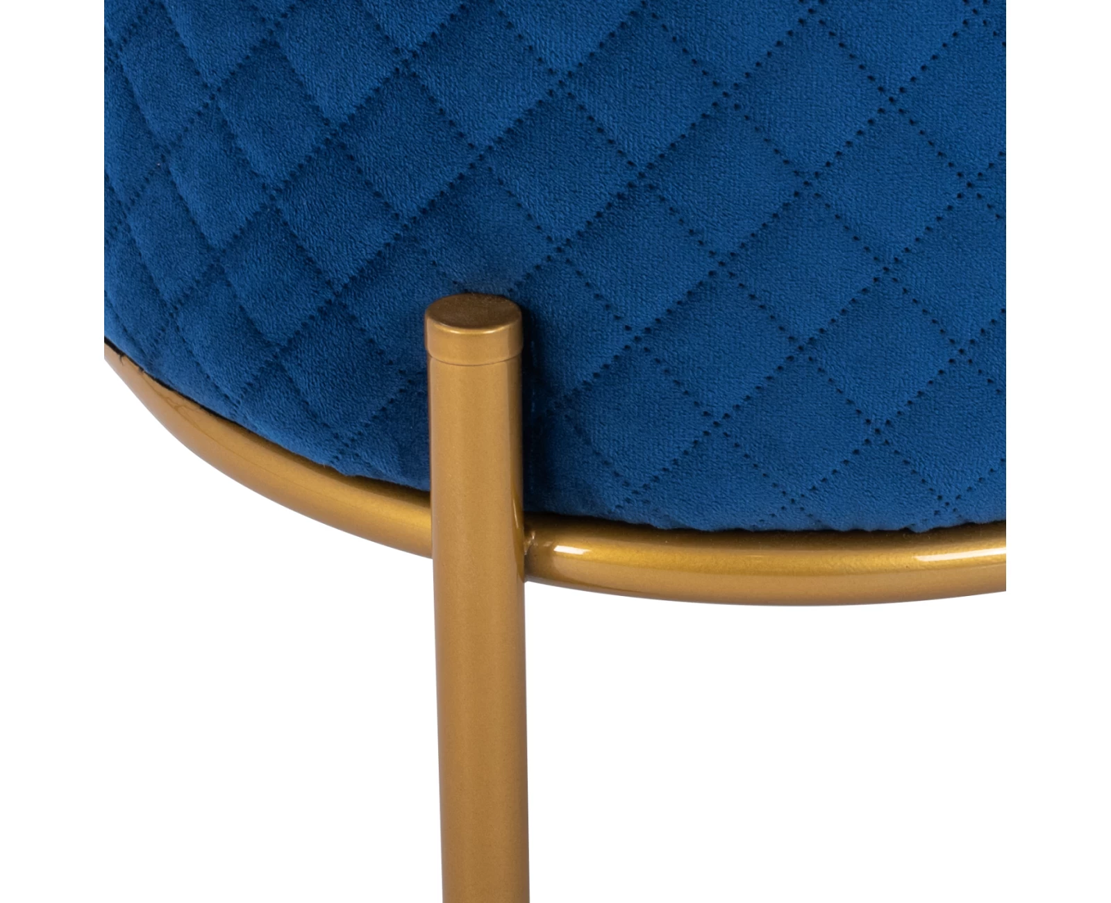 ΣΚΑΜΠΟ SINTA HM8638.08 ΑΠΟ ΜΠΛΕ ΒΕΛΟΥΔΟ ΜΕ ΧΡΥΣΗ ΒΑΣΗ 42x42x38Υ εκ. | Mypouf.gr