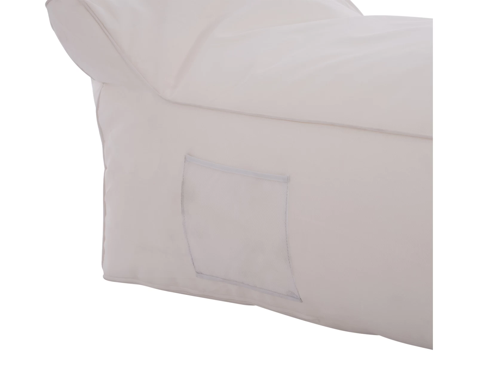 ΠΟΥΦ ΞΑΠΛΩΣΤΡΑ WADELIN HM5774.11 ΜΕ TEXTILINE ΛΕΥΚΟ 190x80x40-60Υ εκ. | Mypouf.gr