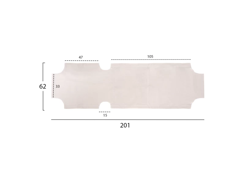 ΠΑΝΙ TEXTILENE 600gr/m2 2X1 ΑΝΤΑΛΛΑΚΤΙΚΟ ΞΑΠΛΩΣΤΡΑΣ HM5072.03 ΛΕΥΚΟ 200x62 εκ.