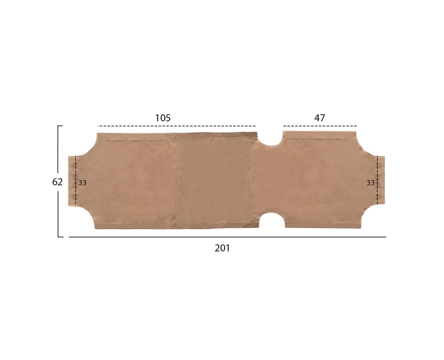 ΠΑΝΙ TEXTILENE 600gr/m2 2X1 ΑΝΤΑΛΛΑΚΤΙΚΟ ΞΑΠΛΩΣΤΡΑΣ HM5072.70 ΜΠΕΖ - Εικόνα 2 | Mypouf.gr
