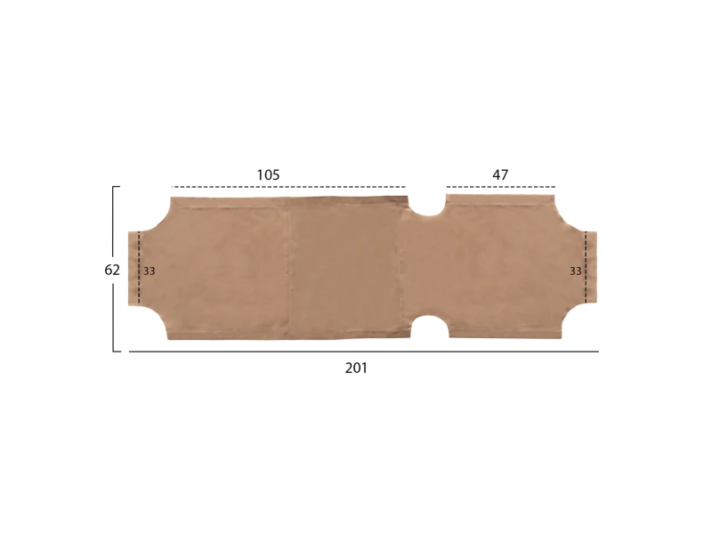 ΠΑΝΙ TEXTILENE 600gr/m2 2X1 ΑΝΤΑΛΛΑΚΤΙΚΟ ΞΑΠΛΩΣΤΡΑΣ HM5072.70 ΜΠΕΖ