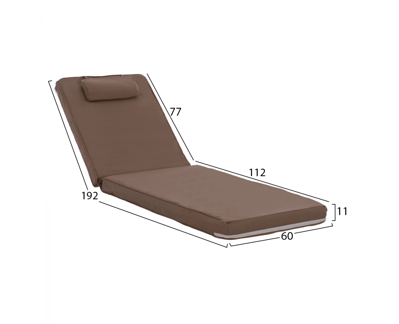 ΜΑΞΙΛΑΡΙ ΞΑΠΛΩΣΤΡΑΣ TEXTILENE 600gr/m2 2X1 SIFNOS ΜΟΚΑ HM11237.04T 194x70x11εκ. | Mypouf.gr ΜΑΞΙΛΑΡΙ ΞΑΠΛΩΣΤΡΑΣ TEXTILENE 600gr/m2 2X1 SIFNOS ΜΟΚΑ HM11237.04T 194x70x11εκ. | Mypouf.gr