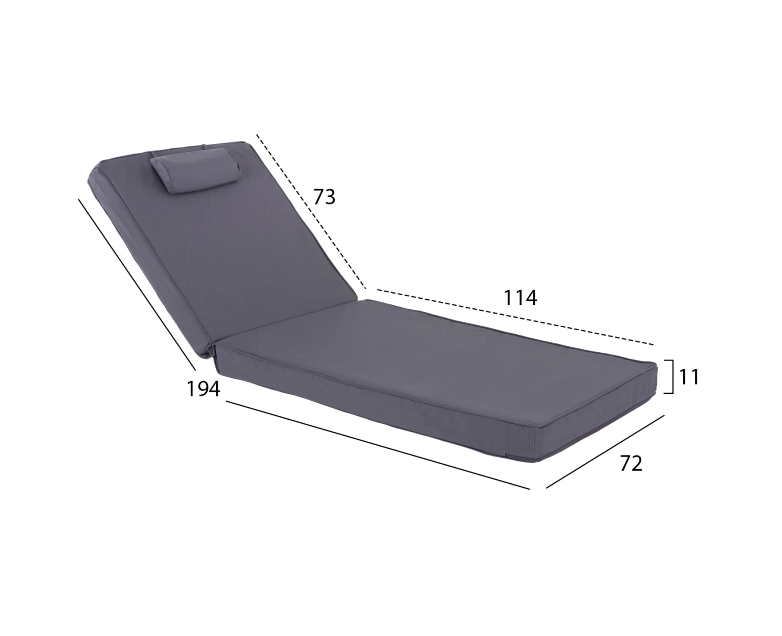 ΜΑΞΙΛΑΡΙ ΞΑΠΛΩΣΤΡΑΣ TEXTILENE 600gr/m2 SIFNOS ΓΚΡΙ HM11237.30T 194x70x11Yεκ. | Mypouf.gr ΜΑΞΙΛΑΡΙ ΞΑΠΛΩΣΤΡΑΣ TEXTILENE 600gr/m2 SIFNOS ΓΚΡΙ HM11237.30T 194x70x11Yεκ. | Mypouf.gr