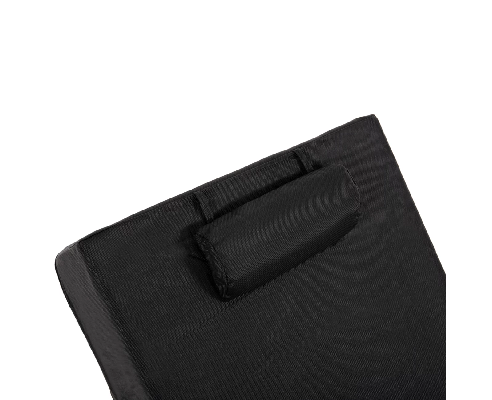 ΜΑΞΙΛΑΡΙ ΞΑΠΛΩΣΤΡΑΣ TEXTILENE SIFNOS ΜΑΥΡΟ HM11761.01 200(120+80)x70x20Yεκ. | Mypouf.gr