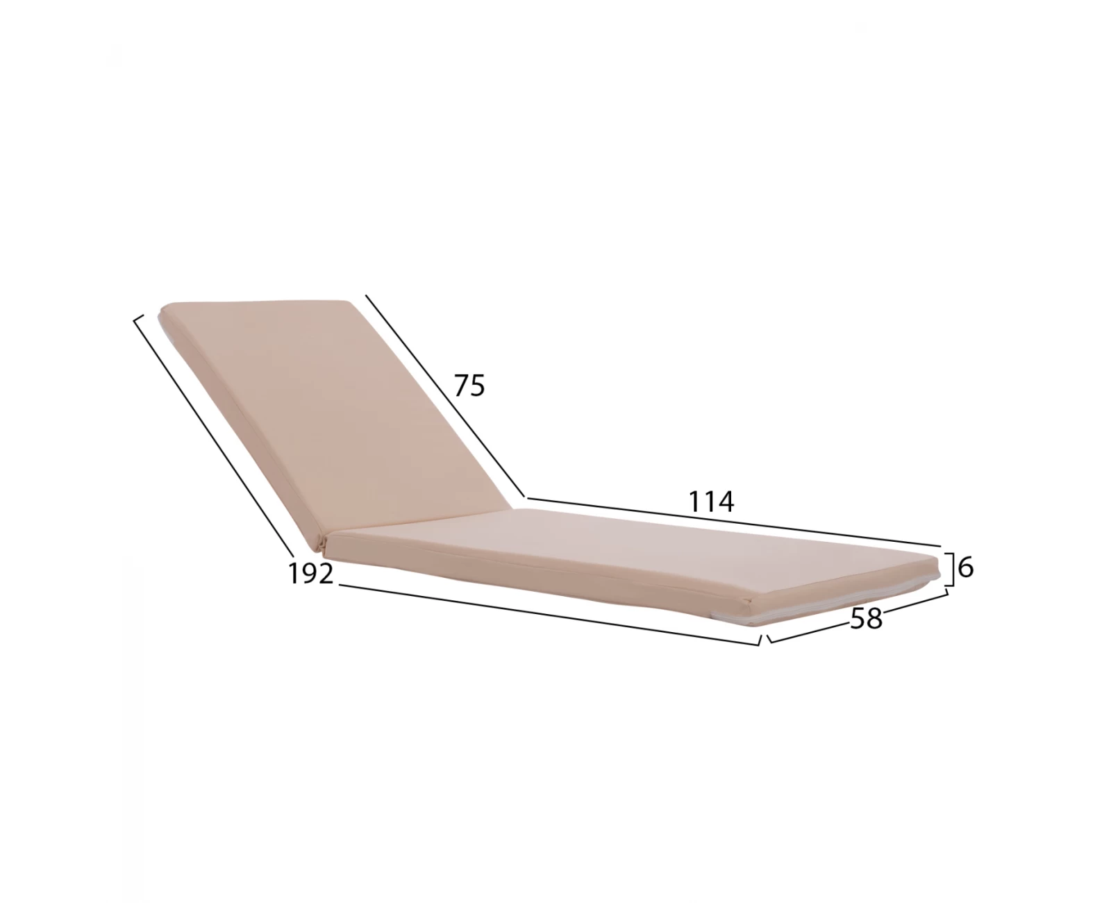 ΜΑΞΙΛΑΡΙ ΞΑΠΛΩΣΤΡΑΣ POLYESTER CHIOS ΜΠΕΖ HM11234.01P 192x58x6 εκ. | Mypouf.gr
