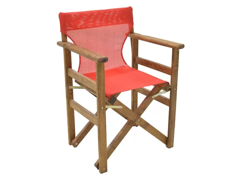 Διάτρητο πανί klikareto επαγγελματικό για πολυθρόνα σκηνοθέτη χρώματος κόκκινο 46x53x80