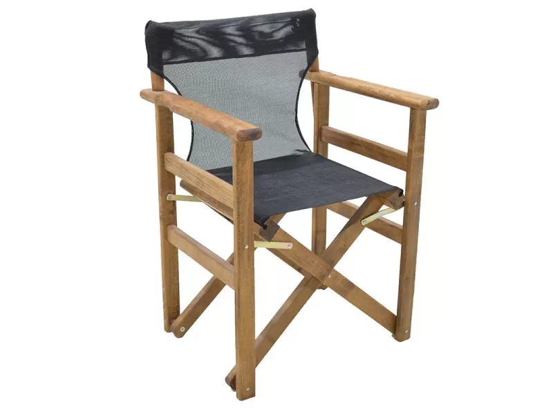 Διάτρητο πανί klikareto επαγγελματικό για πολυθρόνα σκηνοθέτη χρώματος μαύρο 46x53x80