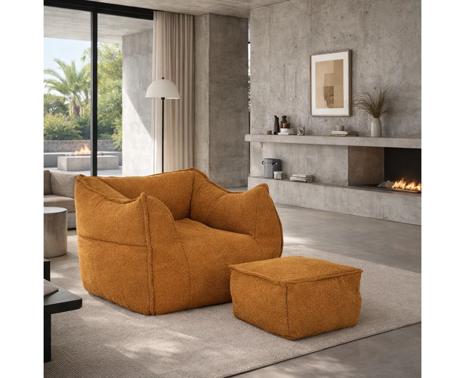 SPONGE ΠΟΛΥΘΡΟΝΑ SET TERRACOTTA 95x102x73cm | Mypouf.gr