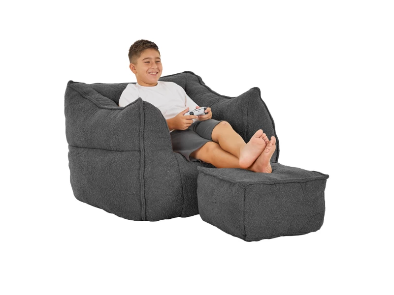 SPONGE ΠΟΛΥΘΡΟΝΑ SET ΓΚΡΙ ΣΚΟΥΡΟ 95x102x73cm