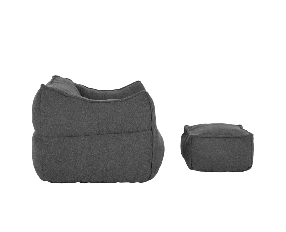 SPONGE ΠΟΛΥΘΡΟΝΑ SET ΓΚΡΙ ΣΚΟΥΡΟ 95x102x73cm - Εικόνα 4 | Mypouf.gr