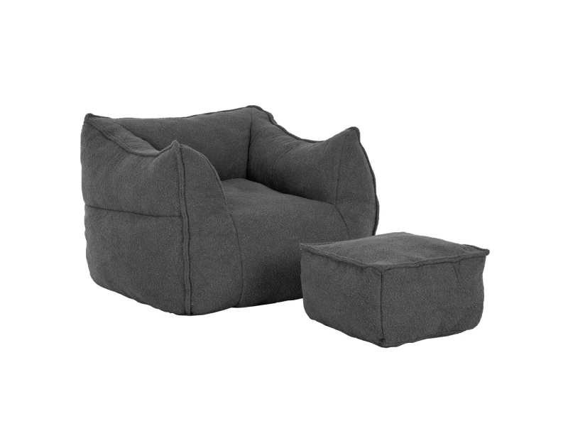 SPONGE ΠΟΛΥΘΡΟΝΑ SET ΓΚΡΙ ΣΚΟΥΡΟ 95x102x73cm