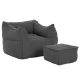 SPONGE ΠΟΛΥΘΡΟΝΑ SET ΓΚΡΙ ΣΚΟΥΡΟ 95x102x73cm | Mypouf.gr