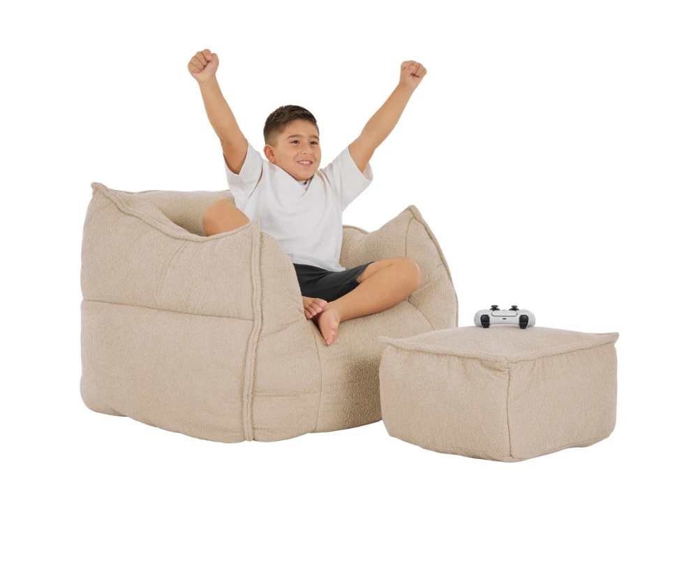 SPONGE ΠΟΛΥΘΡΟΝΑ SET BEIGE 95x102x73cm - Εικόνα 2 | Mypouf.gr