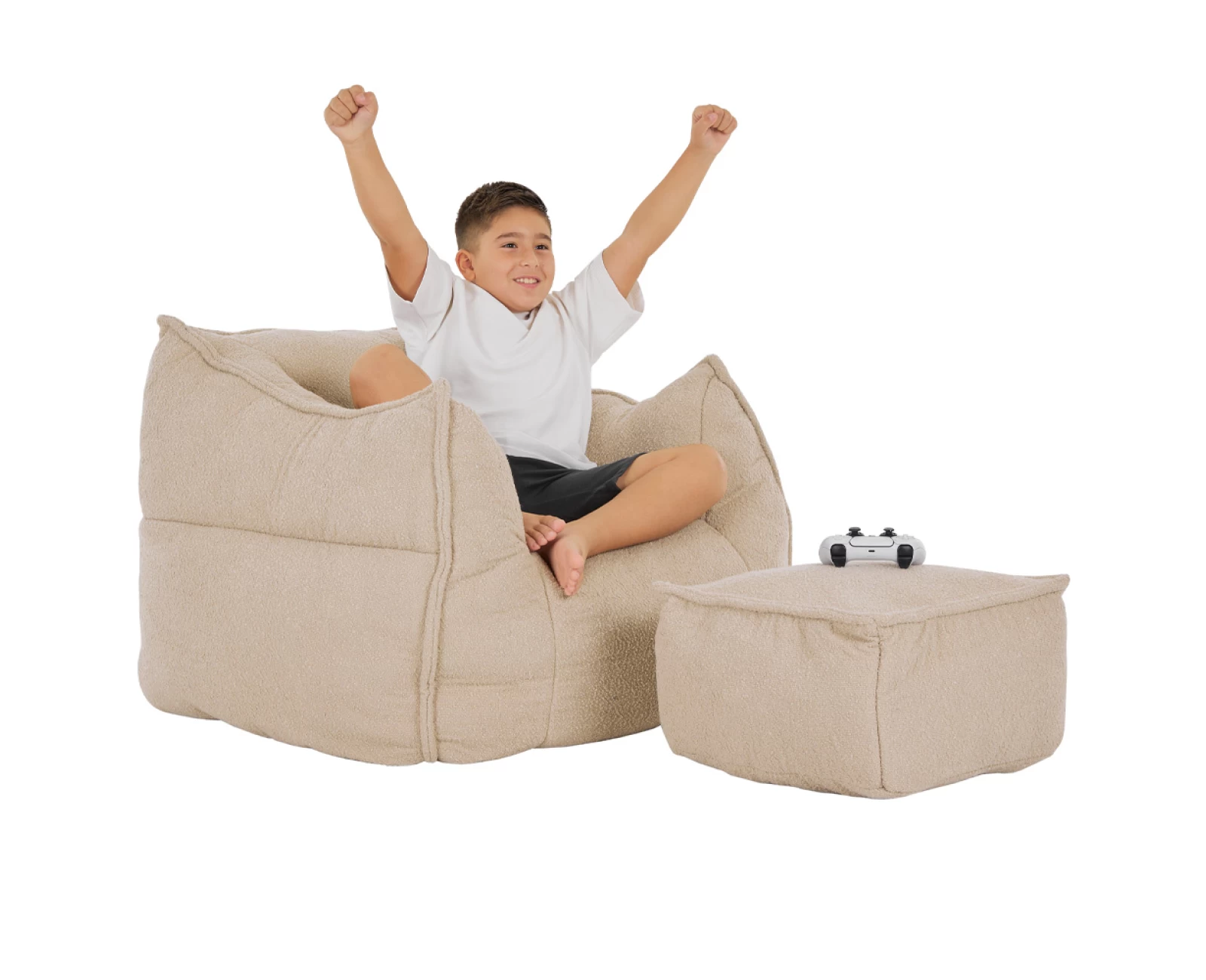 SPONGE ΠΟΛΥΘΡΟΝΑ SET BEIGE 95x102x73cm | Mypouf.gr