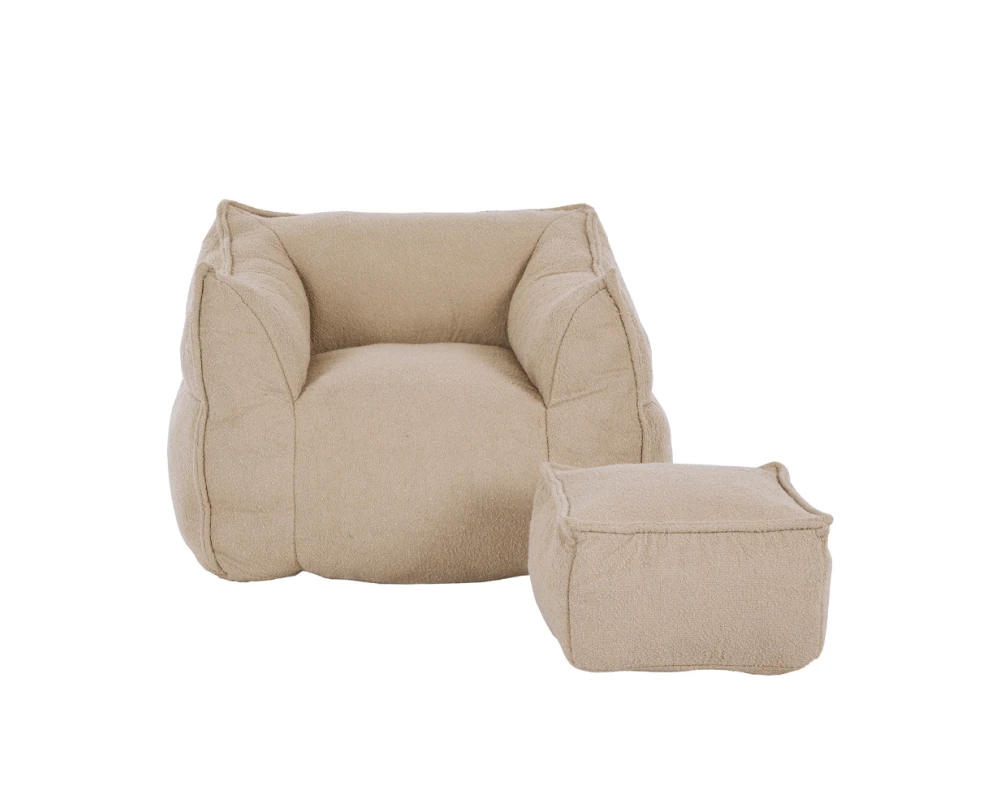 SPONGE ΠΟΛΥΘΡΟΝΑ SET BEIGE 95x102x73cm - Εικόνα 3 | Mypouf.gr