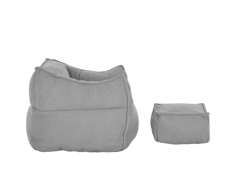 SPONGE ΠΟΛΥΘΡΟΝΑ SET ΓΚΡΙ SILVER 95x102x73cm - Εικόνα 4 | Mypouf.gr
