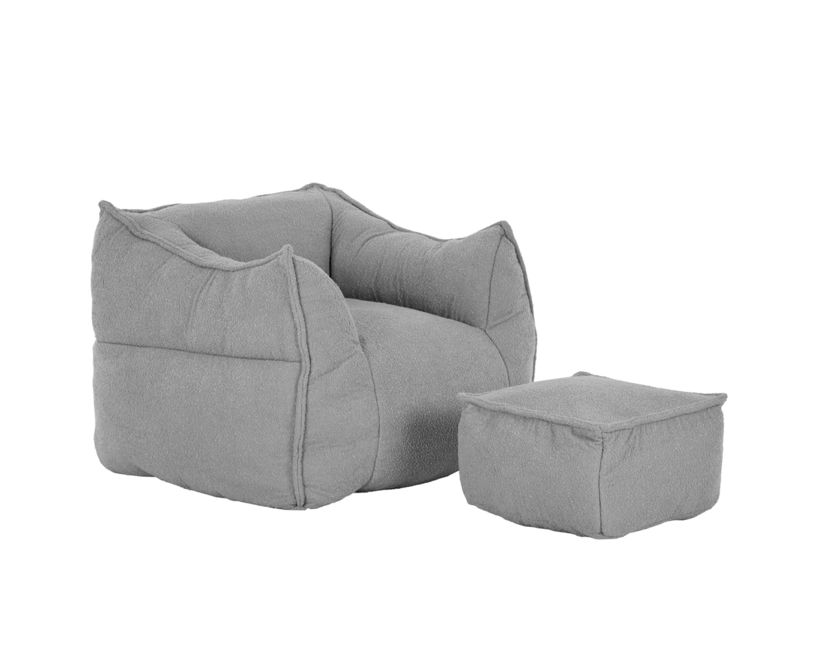 SPONGE ΠΟΛΥΘΡΟΝΑ SET ΓΚΡΙ SILVER 95x102x73cm | Mypouf.gr