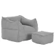 SPONGE ΠΟΛΥΘΡΟΝΑ SET ΓΚΡΙ SILVER 95x102x73cm | Mypouf.gr