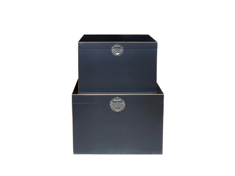 JAPANESE ΜΠΑΟΥΛΑ SET 2ΤΕΜ ΜΑΥΡΟ ΧΡΥΣΟ 60x40x42