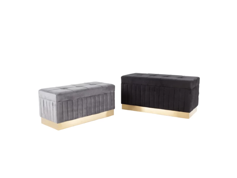 ICTUS ΣΚΑΜΠΟ SET 2ΤΕΜ ΜΑΥΡΟ ΓΚΡΙ 90x42x44