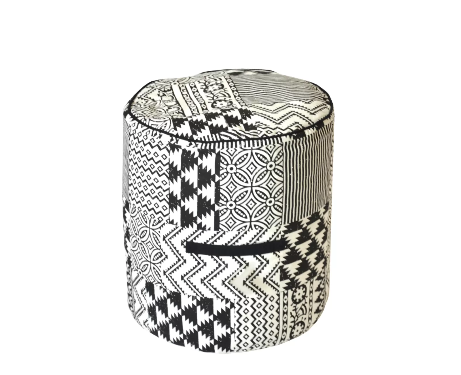 ISLAND ΠΟΥΦ 40x40x45 ΥΦΑΣΜΑ ΜΑΥΡΟ ΛΕΥΚΟ | Mypouf.gr ISLAND ΠΟΥΦ 40x40x45 ΥΦΑΣΜΑ ΜΑΥΡΟ ΛΕΥΚΟ | Mypouf.gr