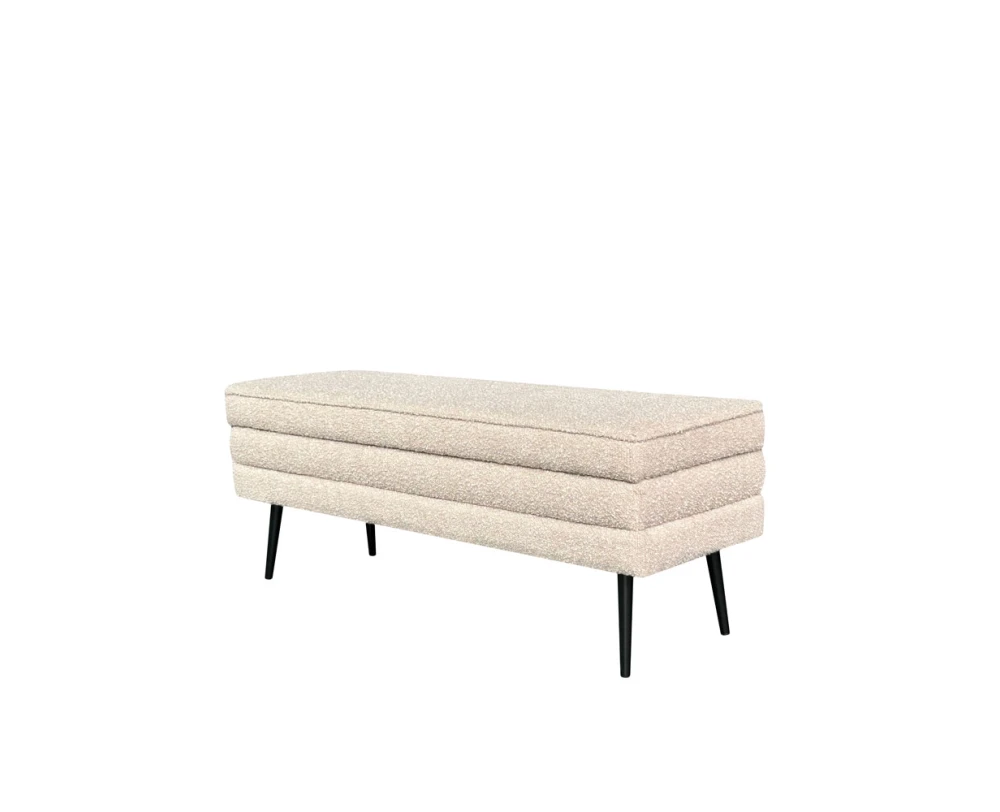 SLICES ΣΚΑΜΠΟ ΜΕ ΑΠΟΘ/ΚΟ ΧΩΡΟ LATTE 110x40x44cm - Εικόνα 2 | Mypouf.gr