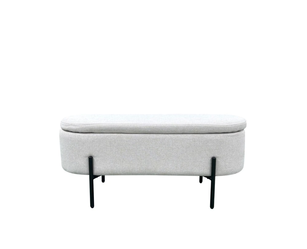 OVAL ΣΚΑΜΠΟ ΜΕ ΑΠΟΘ/ΚΟ ΧΩΡΟ ΛΕΥΚΟ 95x36x43cm