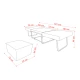 FOLD ΠΟΥΦ ΚΡΕΒΑΤΙ ΑΝΑΔΙΠΛΟΜΕΝΟ OFF WHITE 06-900 70x72x43 - Εικόνα 6 | Mypouf.gr