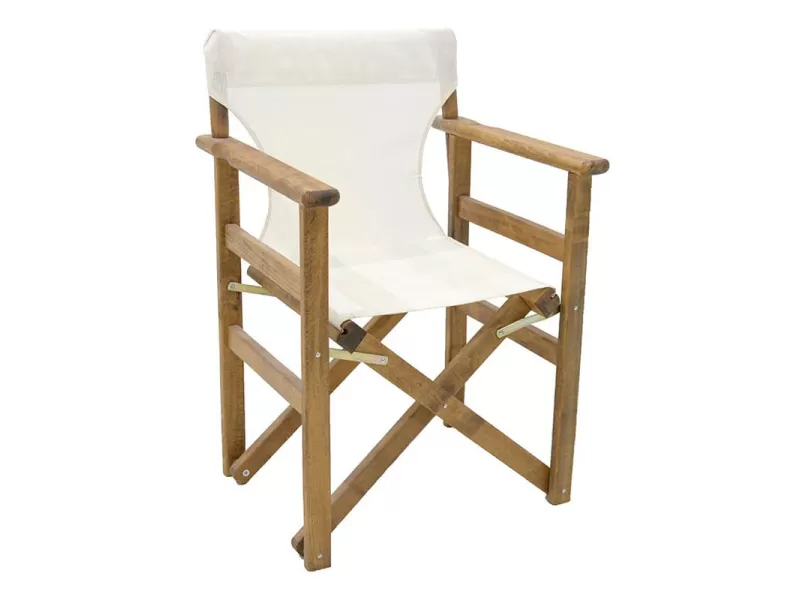 Διάτρητο πανί επαγγελματικό για πολυθρόνα σκηνοθέτη χρώματος λευκό Megapap