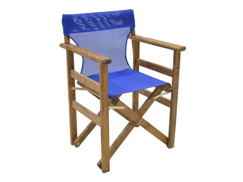 Διάτρητο πανί επαγγελματικό για πολυθρόνα σκηνοθέτη χρώματος μπλε Megapap