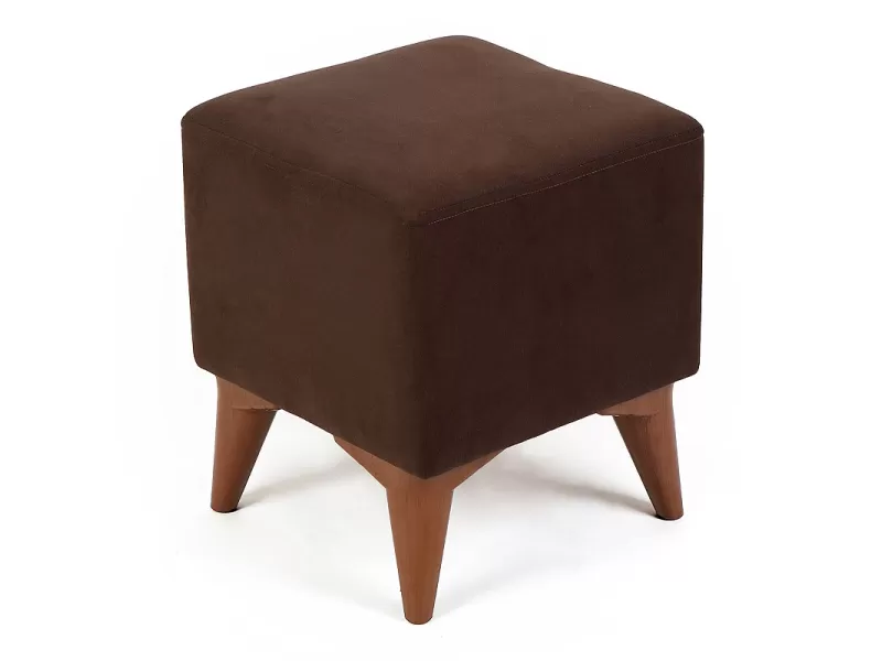 Σκαμπώ Liam υφασμάτινο χρώμα σκούρο καφέ 35x35x43εκ.