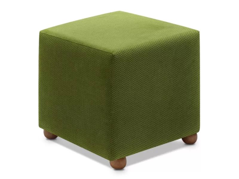 Σκαμπώ Ranma υφασμάτινο χρώμα πράσινο 40x40x40εκ.