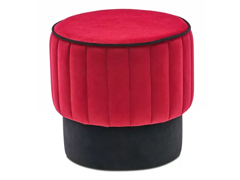 Σκαμπώ Rose βελούδινο χρώμα κόκκινο 40x40x40εκ.