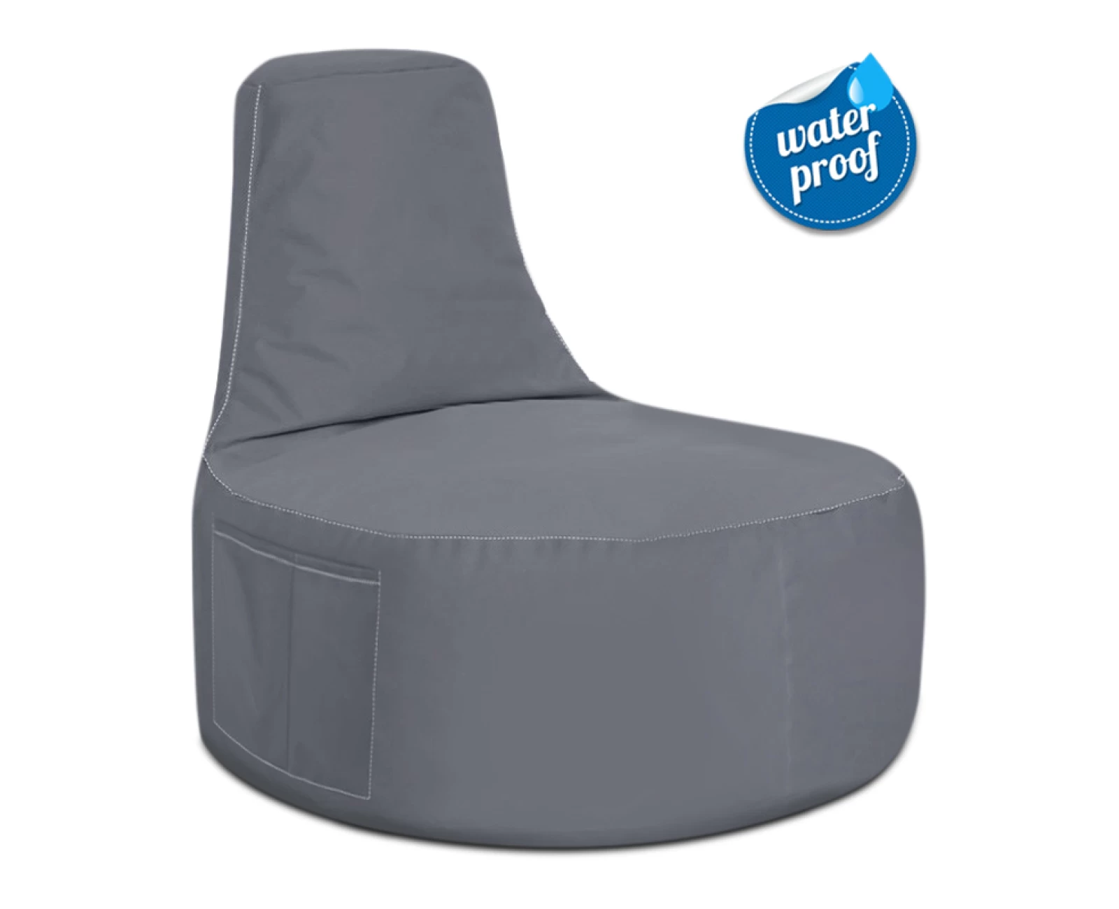 Πουφ Eva 100% αδιάβροχο χρώμα γκρι | Mypouf.gr